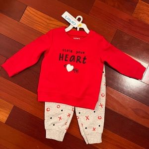 NWT 2 piece boys valentines day outfit❤️‍🔥